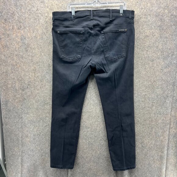 7 For All Mankind Jeans Mens 38 Black Paxtyn Luxe Performance Skinny Fit - Picture 3 of 13